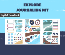 Explore Journaling Sticker Kit Digital Download