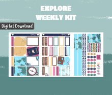 Explore Weekly Sticker Kit Digital Download