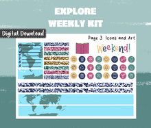 Digital Download - Explore Weekly Sticker Kit