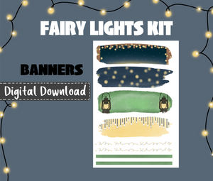 Fairy Lights Monthly Bullet Journal Sticker Kit Digital Download