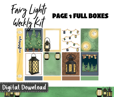 Fairy Lights Weekly Sticker Kit Digital Download