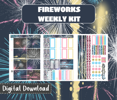 Fireworks Weekly Sticker Kit Digital Download