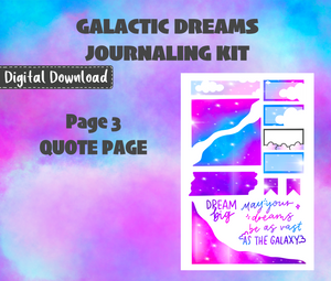 Galactic Dreams Journaling Sticker Kit Digital Download