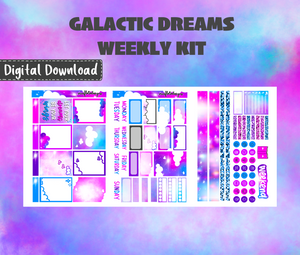 Galactic Dreams Weekly Sticker Kit Digital Download