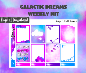 Galactic Dreams Weekly Sticker Kit Digital Download