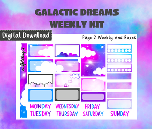Digital Download - Galactic Dreams Weekly Sticker Kit