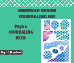 Digital Download - Mermaid Journaling Sticker Kit