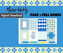 Digital Download - Mosaic Tile Weekly Sticker Kit
