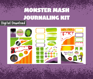 Digital Download - Monster Mash Journaling Sticker Kit