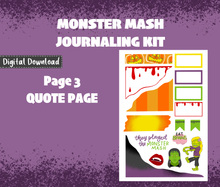 Digital Download - Monster Mash Journaling Sticker Kit