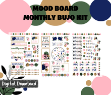 Digital Download - Mood Board Monthly Bujo Sticker Kit