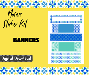 Digital Download - Mosaic Tile Monthly Sticker Kit
