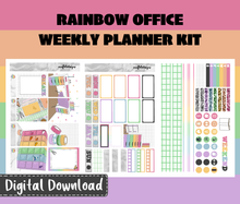 Digital Download - Rainbow Office Weekly Sticker Kit