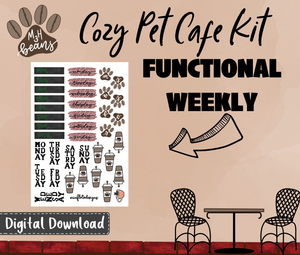 Digital Download - Cozy Pet Cafe Sticker Kit