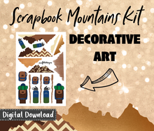 Digital Download - Scrapbook Mountain Sticker Kit