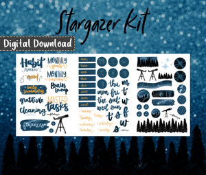 Digital Download - Stargazer Monthly Sticker Kit