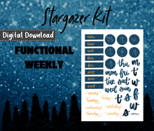Stargazer Monthly Sticker Kit Digital Download