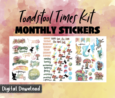 Digital Download - Toadstool Times Monthly Sticker Kit