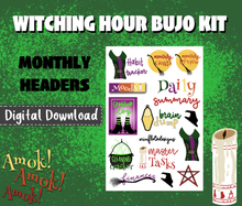 Digital Download - Witching Hour Monthly Sticker Kit
