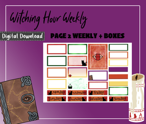 Witching Hour Weekly Sticker Kit Digital Download