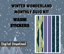Winter Wonderland Monthly Bujo Sticker Kit Digital Download
