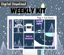 Winter Wonderland Weekly Sticker Kit Digital Download