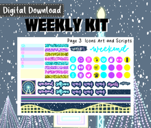 Winter Wonderland Weekly Sticker Kit Digital Download
