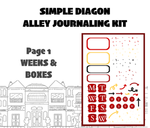 Digital Download - Diagon Alley Journaling Sticker Kit