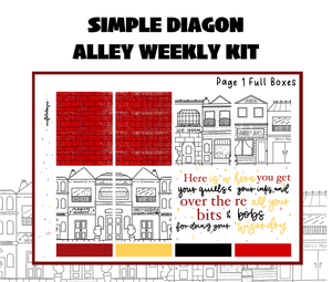 Digital Download - Diagon Alley Weekly Sticker Kit