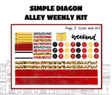 Diagon Alley Weekly Sticker Kit Digital Download