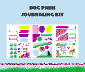 Digital Download - Dog Park Journaling Sticker Kit