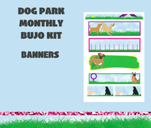 Digital Download - Dog Park Monthly Bujo Sticker Kit