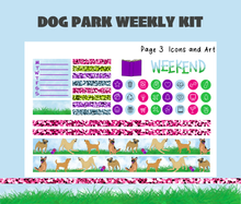 Digital Download - Dog Park Weekly Sticker Kit