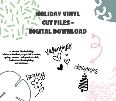 U.S. Holiday Vinyl Cut Files Digital Download