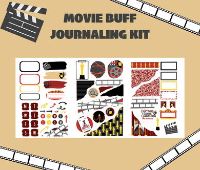Movie Buff Journaling Sticker Kit Digital Download