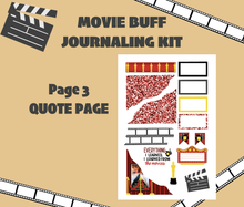 Movie Buff Journaling Sticker Kit Digital Download