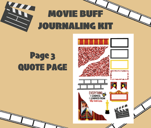 Digital Download - Movie Buff Journaling Sticker Kit