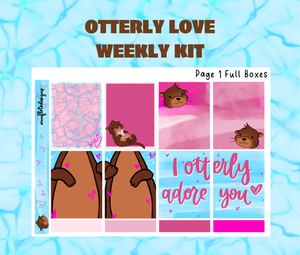 Otterly Love Weekly Sticker Kit Digital Download