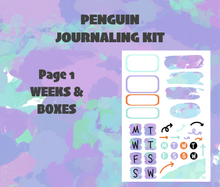 Penguin Journaling Sticker Kit Digital Download