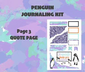 Penguin Journaling Sticker Kit Digital Download