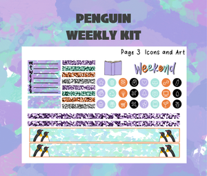 Penguin Weekly Sticker Kit Digital Download