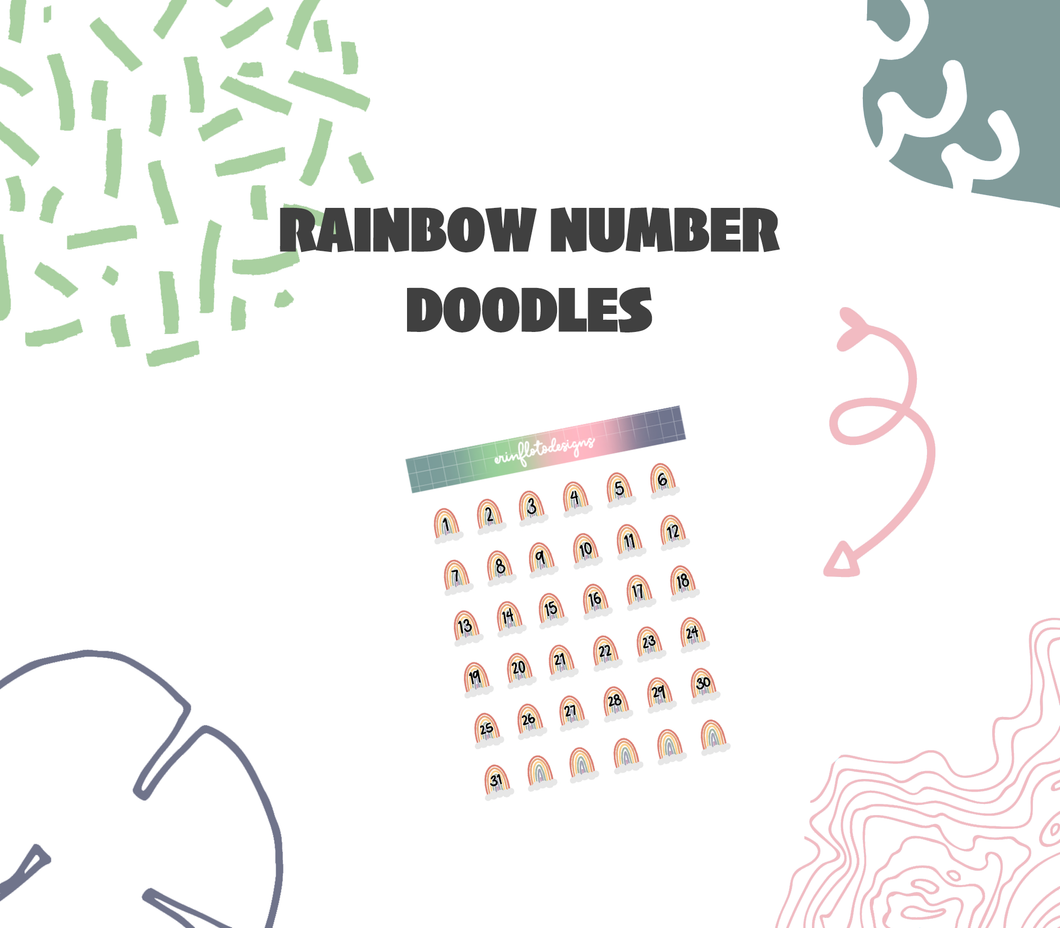 Digital Download - Rainbow Number Minis