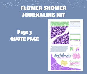 Digital Download - Flower Shower Journaling Sticker Kit