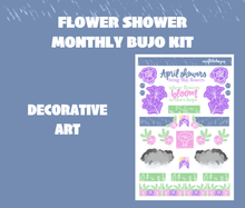 Flower Shower Monthly Bujo Sticker Kit Digital Download