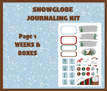 Digital Download - Snowglobe Journaling Sticker Kit