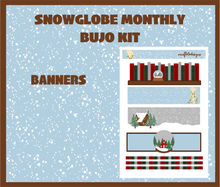 Snowglobe Monthly Bujo Sticker Kit Digital Download