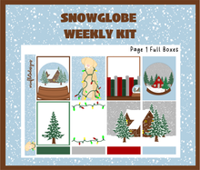 Snowglobe Weekly Sticker Kit Digital Download