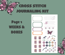 Digital Download - Cross Stitch Journaling Sticker Kit