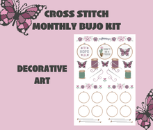Digital Download - Cross Stitch Monthly Bujo Sticker Kit