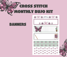 Cross Stitch Monthly Bujo Sticker Kit Digital Download